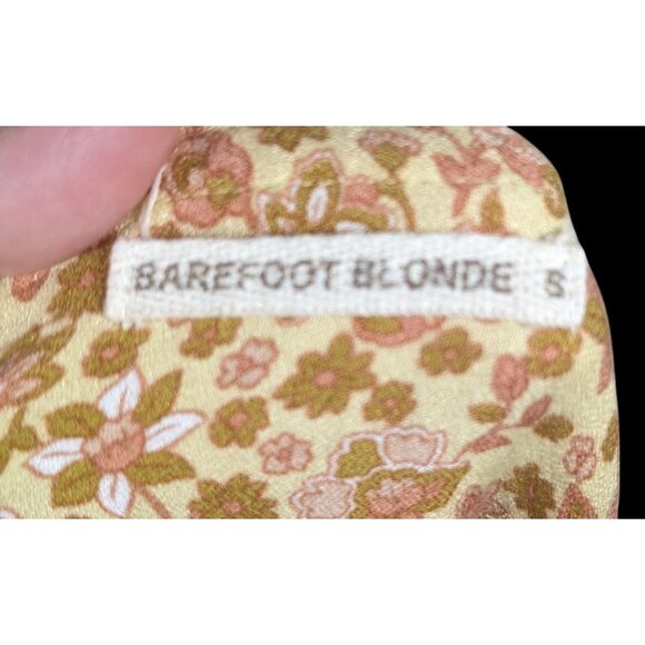 Barefoot Blonde Joni Play Dress Neutral Floral With Drawstring Waist - Picture 5 of 9